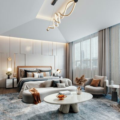 现代轻奢简欧式主卧室