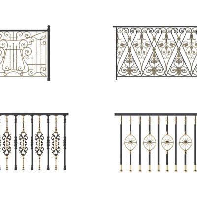 欧式铁艺雕花护栏