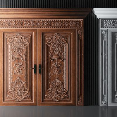 欧式法式古典雕花大门双开门