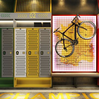 工业风健身房衣柜