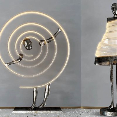 现代艺术创意人物雕塑落地灯