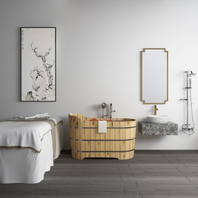 现代新中式美容按摩房家具用品