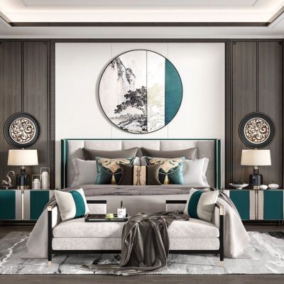 新中式样板间卧室