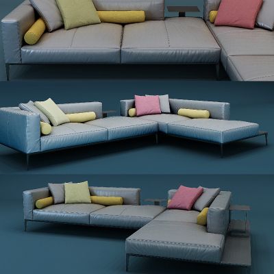 现代型转角沙发3D模型