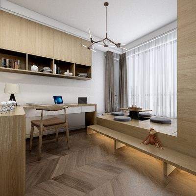 现代卧室榻榻米书写台
