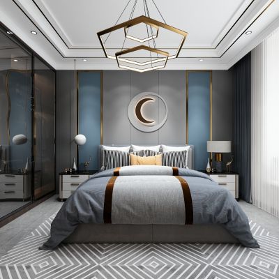 现代卧室主卧室