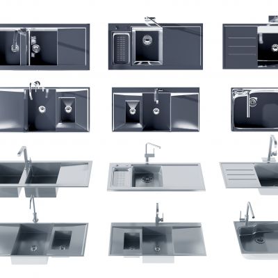现代厨房水槽洗菜盆