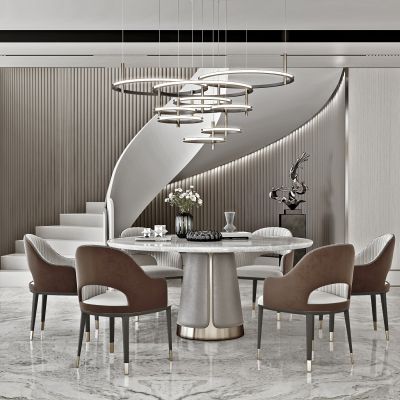 现代轻奢别墅餐厅