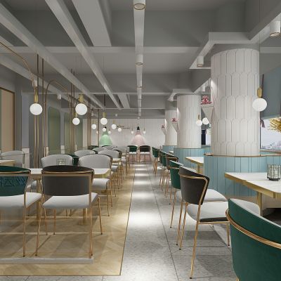 后现代轻奢面包店甜点甜品店奶茶店餐厅