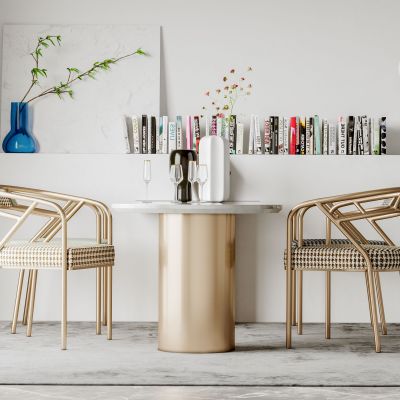 北欧轻奢餐桌椅组合