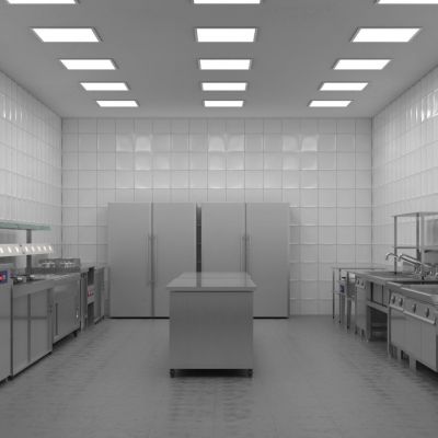 现代中央餐厅厨房后厨厨房设备