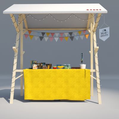 现代外摆移动摊位