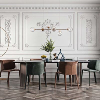 轻奢欧式法式雕花护墙板线条