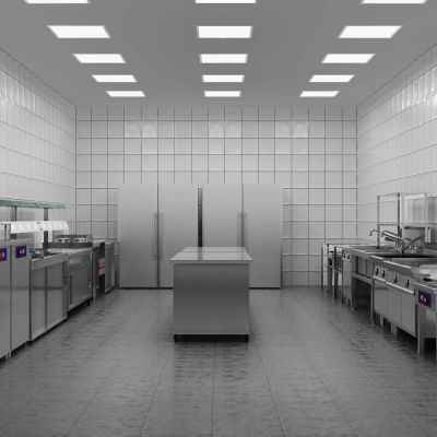 现代酒店中央厨房后厨