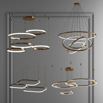 现代铁艺环形吊灯