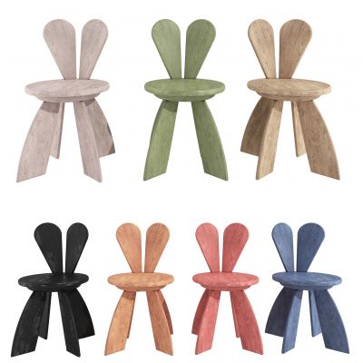北欧兔子耳朵儿童椅