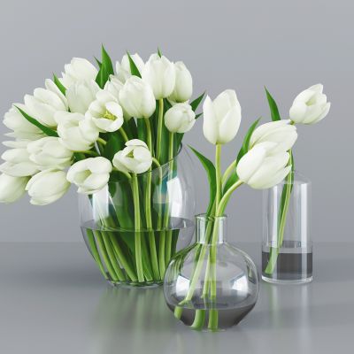 现代花艺玻璃花瓶摆件