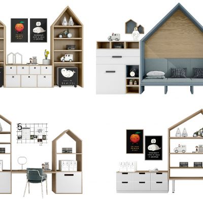 北欧多功能儿童衣柜