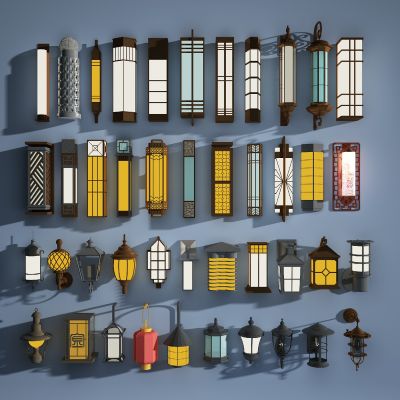 新中式壁灯组合