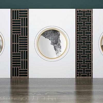 新中式花格背景墙