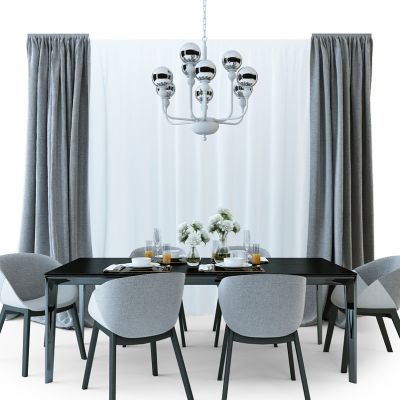 现代餐桌椅组合