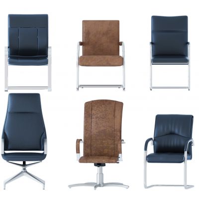 现代绒布职员办公椅工字椅