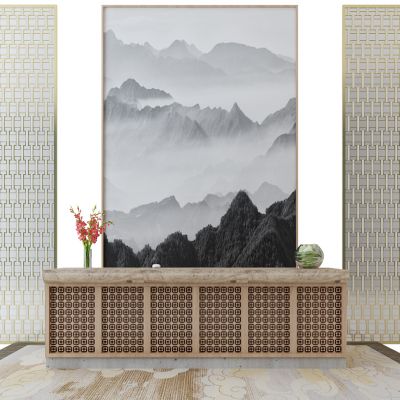 现代服务台屏风组合