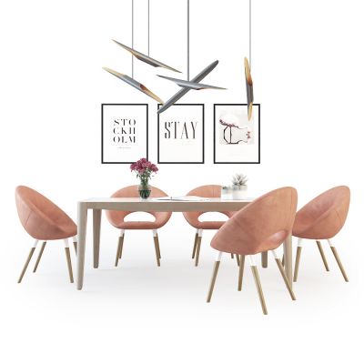 现代餐桌椅组合