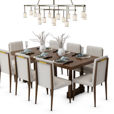 现代中式餐桌椅组合