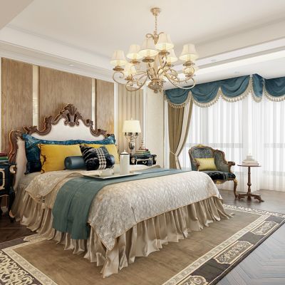 欧式古典美式古典卧室床床头柜电视柜副本