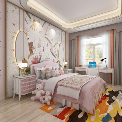 现代地下室卧室