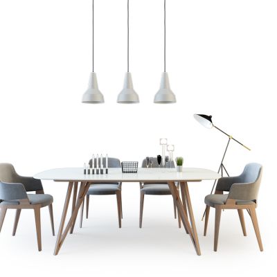 现代餐桌椅组合