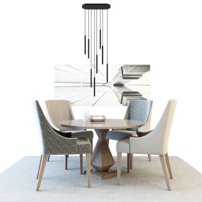 现代餐桌椅组合