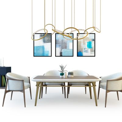 现代餐桌椅组合