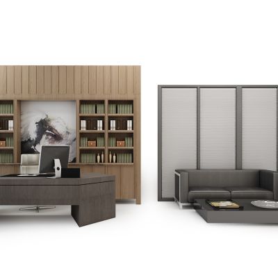 现代班台老板台