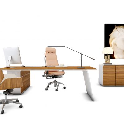 现代老板台玄关柜