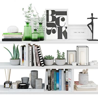 现代隔板摆件陈设