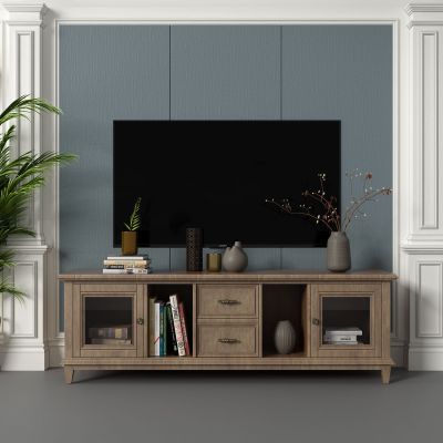 美式客厅电视背景墙电视柜