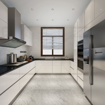 现代厨房灶具烟机冰箱不锈钢锅