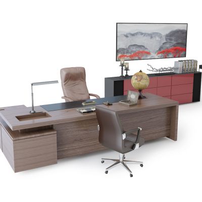 现代老板台玄关柜