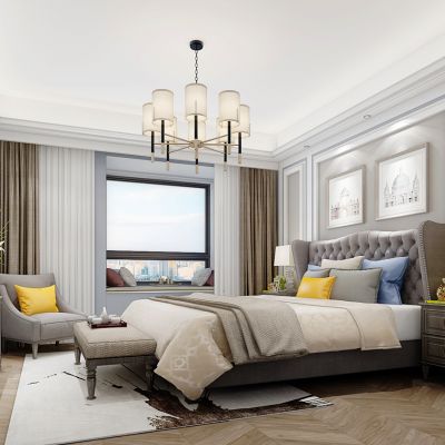 简欧式美式卧室床