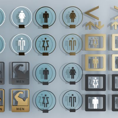 现代卫生间标识牌指示牌