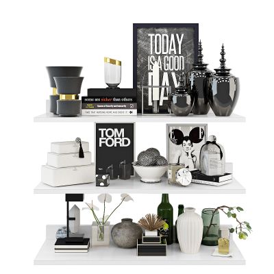 现代隔板摆件陈设