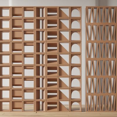 现代水泥砖隔断