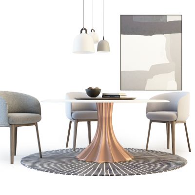 现代餐桌椅组合