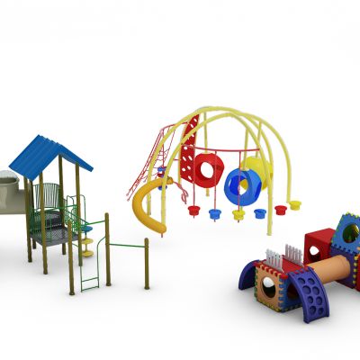 现代儿童玩具游乐设施滑梯