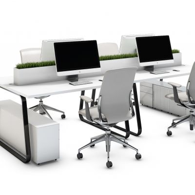 现代办公桌工位