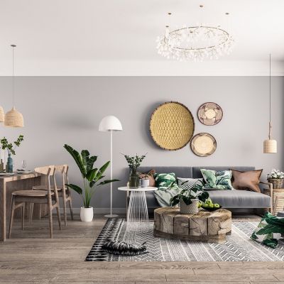 北欧民俗民俗客厅餐厅