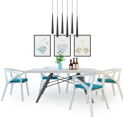 现代餐桌椅组合