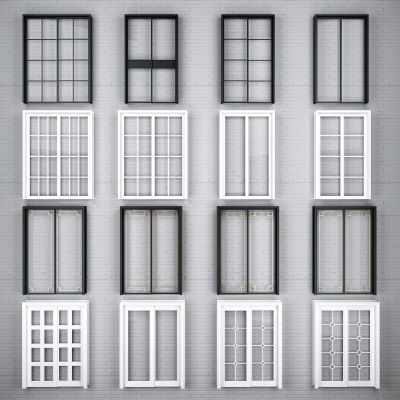 现代欧式厨房阳台推拉门